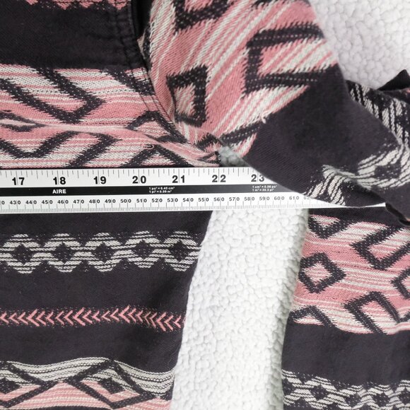 Roark Shacket Womens Medium Black Pink Shirt Jacket Southwestern Classic Fit - Picture 6 of 9